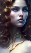 Placeholder: porno model , cute, beautiful, long hair, wavy hair, curly hair، black eyes, head and shoulders portrait, cinematic, 8k, resolution concept art portrait by Greg Rutkowski, Artgerm, WLOP, Alphonse Mucha dynamic lighting hyperdetailed intricately detailed