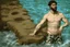 Placeholder: man in camo swim in deep water by andrea del sarto