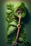 Placeholder: key made out of living plants