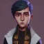 Placeholder: Portrait of a charming warlock kid by Nick Harris