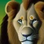 Placeholder: Lion King animated White male lion Chachi emerald green eyes