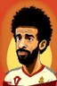 Placeholder: Mohamed Salah Egyptian football player ,cartoon 2d