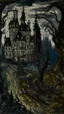 Placeholder: A black chateau in a demented shadow realm painted by Vincent van Gogh