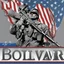 Placeholder: The text "Bolivar appreciates its veterans" with some blue stars and an American flag and a silhouette of a soldier. None of the components of the image should look plastic.