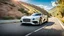 Placeholder: A sleek white shiny (((bentley regera))), its contours and details perfectly captured in a (((cinematic view))), zipping along a winding road under a beautiful blue sky