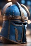 Placeholder: blue print of a viking helmet, bokeh like f/0.8, tilt-shift lens 8k, high detail, smooth render, down-light, unreal engine, prize winning