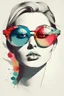 Placeholder: Art illustration sunglasses