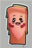 Placeholder: Bacon cute cartoon character sticker