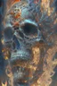 Placeholder: A beautiful highly detailed ornate intricate portrait of a flaming demon skull made of shiny obsidian glass :: reflective, glassy :: subtractive lighting, backlit :: by John William Waterhouse, Greg Rutkowski, HR Giger :: hyperrealistic, hyper detailed, photorealistic :: epic, incredible composition, amazing depth, meticulously composed, 16k resolution concept art :: fantasy magazine cover art