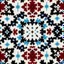 Placeholder: Ethnic Cultural Pakistani Sindhi Ajrak Pattern. Using Colors White, Navy-Blue, Sky-Blue, Maroon And Black.