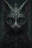 Placeholder: olpntng style, Cute little fantasy cat dark creature, dark forest, 4k, symmetrical, soft lighting, detailed face, trending on artstation, intricate details, highly detailed, pencil drawing, sketching, unreal engine, Brian Froud, oil painting, heavy strokes, paint dripping, oil painting, heavy strokes, paint dripping