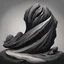 Placeholder: A dark gray and black rock that seems to shift and twist in shape, in whimsical art style