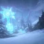 Placeholder: celestial, ice crystals, snow, icicles, reflections