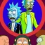 Placeholder: rick and morty visting Donald Trump