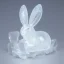 Placeholder: transparent ice crystal rabbit