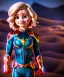 Placeholder: Baby captain marvel, full body, dynamic lighting, hyper realistic