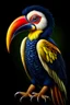 Placeholder: hornbill bird full body, digital art, photo, illustration, digital painting,oil painting, smooth, sharp focus, highly detailed, casque bird,