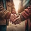 Placeholder: generate full image man and woman holding hands in a romantic way