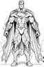 Placeholder: outline art An evolved Superman.Batman cinematic lighting, high resolution 3D render art coloring pages with witch, white background, Sketch style, full body, use outline, Mandala style, clean line art, white background, no shadows and clear and well