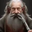 Placeholder: A beautiful dwarf smoking a pipe, full HD, 4K, 8K, very real and with fine and detailed details, realistic and really alive, taken from the movie Lord of the Rings, oil paint