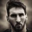 Placeholder: portrait photography of perfect face lionel messi beautiful God, argentina flah, Fire theme art, Dark moody night atmosphere, 8K, close-up face, ignore NSFW,magic,city, steampunk, chief ,apocalypse, set , sorrow,cyborg,