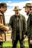 Placeholder: Walter White and Jesse Pink in the AMC walking dead universe shaking hands with rick grimes and Daryl Dixon.