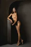 Placeholder: beauty supermodel without clothes, 18-year old, longer hair, bigger boo bs, natural, david hamilton, 1990's, beautiful, black studio background, muted color palette, ultra-realistic, helmut newton, sharp focus, studio photo, intricate details, highly detailed, photo-realistic, Film light, Hyper detailed, Hyper realistic, atmospheric, High resolution, 8k, 500px, FUJIFILM, hyper-feminine, pronounced feminine features, beautiful skin, half open mouth