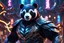 Placeholder: Symbiote panda in 8k cgi Disney artstyle, Kung fu costum, in the style of fairy academia, hard-edge style, agfa vista, dynamic pose, oshare kei, hurufiyya, rtx , neon lights, intricate details, highly detailed, high details, detailed portrait, masterpiece,ultra detailed, ultra quality