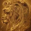 Placeholder: lion, black, gold, Moroccan traditional art, 3d, 4k