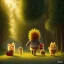 Placeholder: cute fluffy lion and scarecrow and tin-man and kitten on a journey into the woods walking on a yellow brick road, cute adorable pop surrealism, lowbrow art, realistic, street fashion, fluffy , pixar style, hyperrealism, christmas colors, rococo, by "NewAgerJul", Pixar, Disney, concept art, 3d digital art, Maya 3D, ZBrush Central 3D shading, bright colored background, radial gradient background, cinematic, Reimagined by industrial light and magic, 4k resolution post processing 8k resolution holog