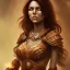 Placeholder: dungeons and dragons, female human, druid, brown hair, brown eyes, full body, realistic face, short hair, scars