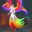 Placeholder: A rainbow Kitsune with wings