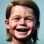 Placeholder: Brad Pitt toddler, smile, full body, hyper realistic