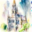 Placeholder: watercolour cathedral