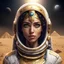 Placeholder: PRETTY EYES EGYPTIAN ASTRONAUT beautiful with simetric eyes, beautiful face and eyes, highly detailed face, GOLD eyes, realistic, PYRAMID background moon SPACESHIPS, Ultra detailed digital art masterpiece, beautiful GIRL 26 yearS old, EGYPTIAN with simetric eyes, SPACESHIPS BACK FLYING