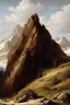 Placeholder: A small brown mountain painted by Albrecht Durer