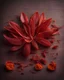 Placeholder: dried red saffron for food, a spice derived from the flower of Crocus sativus. Photography. Realistic photo. HD. Glowing. 3d style