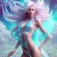 Placeholder: one big crystal glitter pink blue subtle galactic fairy in a galactic ambiance,glitter bikini, long blond hair down to the ground,transparent petals,blue eyes,delicate colors in the foreground, full of details, smooth，soft pink violet light atmosphere, light effect，vaporwave colorful, concept art, smooth, extremely sharp detail, finely tuned detail, ultra high definition, 8 k, unreal engine 5, ultra sharp focus