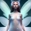 Placeholder: smiling girl, cute, beautiful, long hair, transparent dress, fairy wings, body