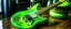 Placeholder: A lime green guitar painted by Vincent van Gogh