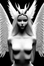 Placeholder: angel, demon, angel demon hybrid, half angel, half demon, black angel wings, white demon wings, black and white, balance, horns, armor, noble clothes, black and white armor, black and white clothes