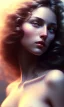 Placeholder: porno model , cute, beautiful, long hair, wavy hair, curly hair، black eyes, head and shoulders portrait, cinematic, 8k, resolution concept art portrait by Greg Rutkowski, Artgerm, WLOP, Alphonse Mucha dynamic lighting hyperdetailed intricately detailed