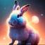 Placeholder: galaxies, spirals, space, nebulae, stars, smoke, iridescent, intricate detail, in the shape of a rabbit, fur wearing color diamonds, octane render, 8k, --q 2 --ar 2:3 --uplight