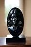 Placeholder: 11 year old Miranda Taylor Cosgrove Matte+++++ Black Obsidian Stone Sculpture in 4k High Relief