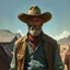 Placeholder: Old Balding Mentor called "Dusty" Western fantasy art