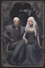 Placeholder: Strahd Von Zarovich with a woman with white hair