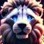 Placeholder: 3d fluffy Lion, closeup cute and adorable, cute big circular reflective eyes, long fuzzy fur, Pixar render, unreal engine cinematic smooth, intricate detail, cinematic