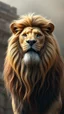 Placeholder: A lion with human look face and long hair and beard looks like an ancient Sumerian gods