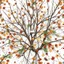 Placeholder: detailed Real Tree Camouflage made of bare bush branches, fir branches, dried maple leaves, snow and dirt, white background, seamless repeatable texture camo pattern