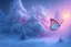 Placeholder: opening to the soft pink and blue crystal rise of snow and butterflies